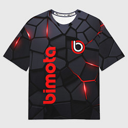 Футболка оверсайз женская Bimoto - плиты с эффектом свечения, цвет: 3D-принт