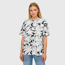 Футболка оверсайз женская Мороз на стекле, цвет: 3D-принт — фото 2