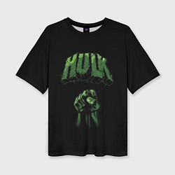Женская футболка оверсайз Hulk punch