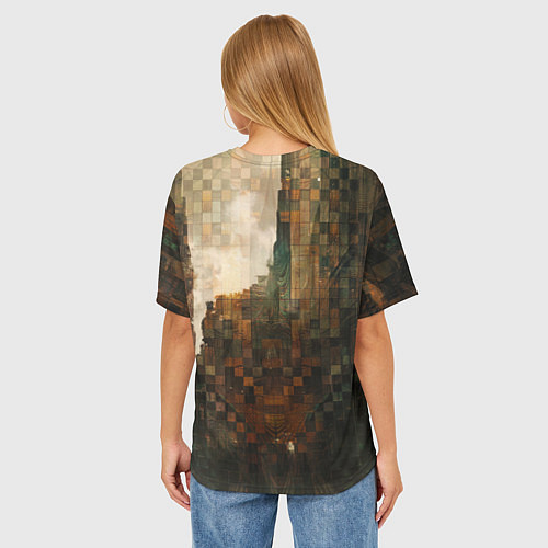 Женская футболка оверсайз Космодесантник из ордена / 3D-принт – фото 4