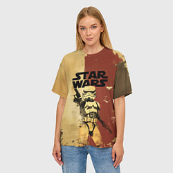 Футболка оверсайз женская Звездные войны - клон, цвет: 3D-принт — фото 2
