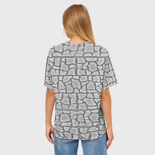 Женская футболка оверсайз Штукатурка / 3D-принт – фото 4