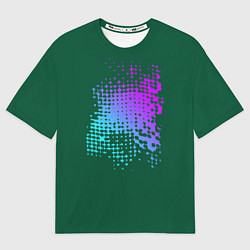 Футболка оверсайз женская Брызги - градиент, цвет: 3D-принт