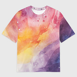 Футболка оверсайз женская Краски акварели, цвет: 3D-принт