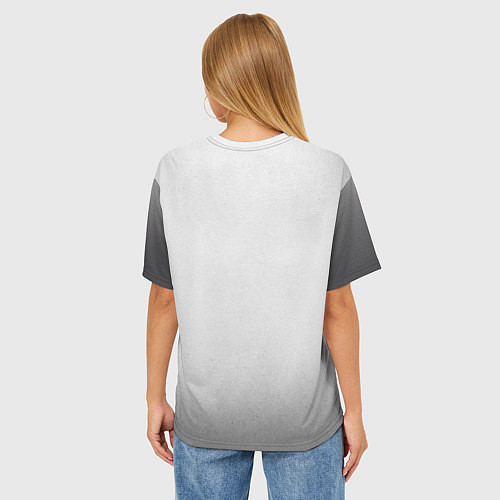 Женская футболка оверсайз Дольки банана / 3D-принт – фото 4