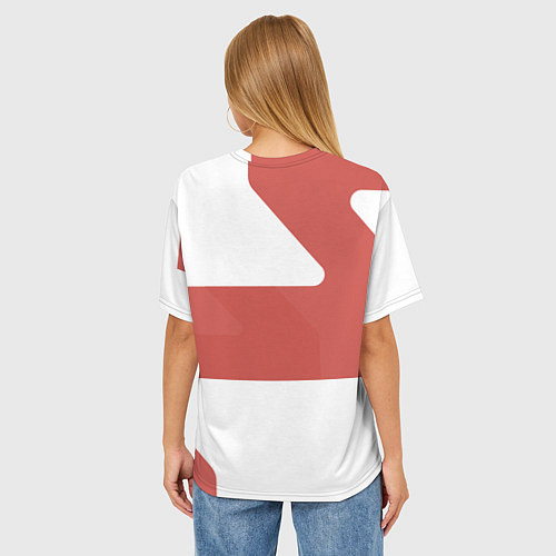Женская футболка оверсайз Бёрнис Уайт - ZZZ / 3D-принт – фото 4