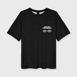 Футболка оверсайз женская Arctic Monkeys - classic black color, цвет: 3D-принт