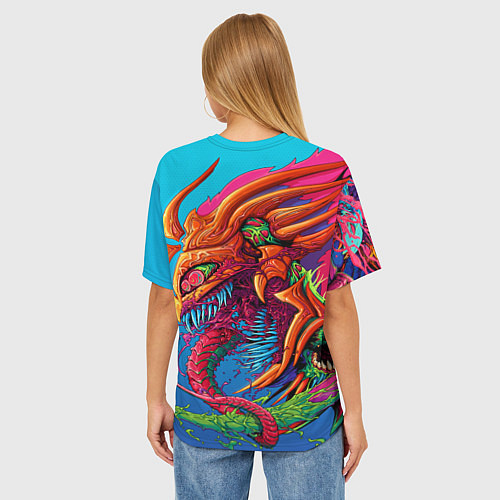 Женская футболка оверсайз Скоростной зверь монстр / 3D-принт – фото 4