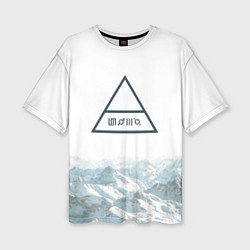 Футболка оверсайз женская 30 Seconds to Mars - рок группа, цвет: 3D-принт