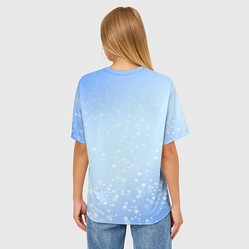 Женская футболка оверсайз Змеи к нам приходят 2025 / 3D-принт – фото 4