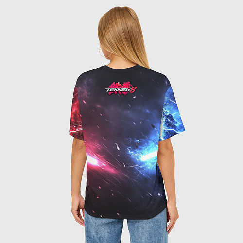 Женская футболка оверсайз Сопротивление в Tekken 8 / 3D-принт – фото 4