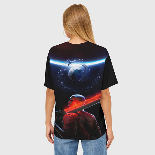 Женская футболка оверсайз Героиня Intergalactic the heretic prophet / 3D-принт – фото 4