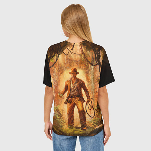 Женская футболка оверсайз Инди Indiana Jones and the great circle / 3D-принт – фото 4
