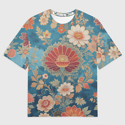 Футболка оверсайз женская Ботанические узоры, цвет: 3D-принт