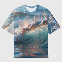 Футболка оверсайз женская Волна и блики солнца, цвет: 3D-принт