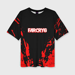 Футболка оверсайз женская Farcry6 краски красные, цвет: 3D-принт