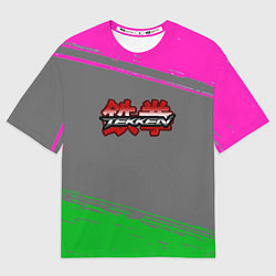 Футболка оверсайз женская Tekken краски неоновые, цвет: 3D-принт