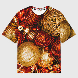 Футболка оверсайз женская Новогоднее ёлочное украшение, цвет: 3D-принт