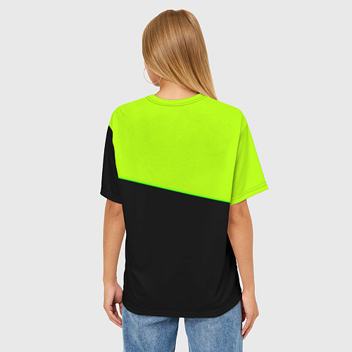 Женская футболка оверсайз New world geomerty / 3D-принт – фото 4