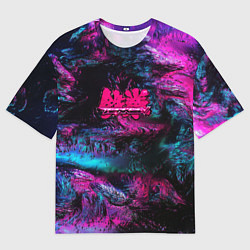Футболка оверсайз женская Tekken neon colors, цвет: 3D-принт