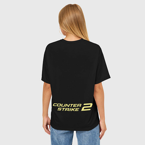 Женская футболка оверсайз Counter Strike 2 - stormtrooper / 3D-принт – фото 4
