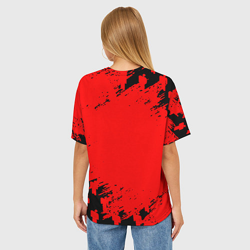 Женская футболка оверсайз NBA краски баскетбол / 3D-принт – фото 4