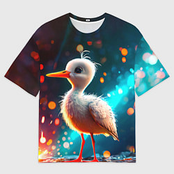 Футболка оверсайз женская Аистенок, цвет: 3D-принт