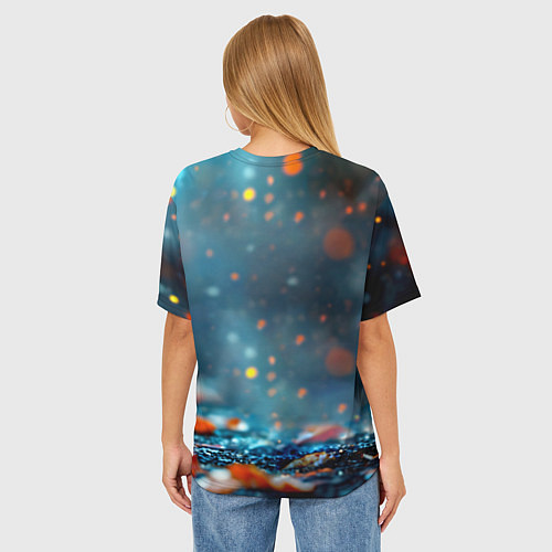 Женская футболка оверсайз Обыкновенный снегирь / 3D-принт – фото 4