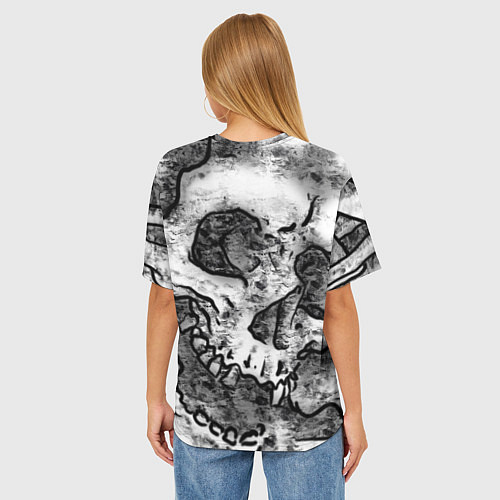 Женская футболка оверсайз Беззубый / 3D-принт – фото 4