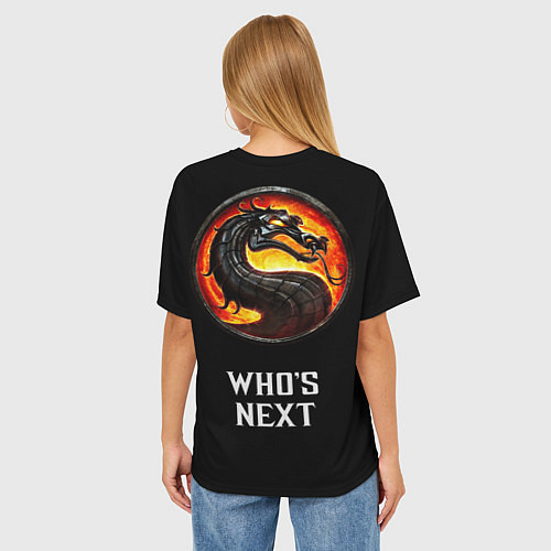 Женская футболка оверсайз Mortal kombat - Sub Zero / 3D-принт – фото 4