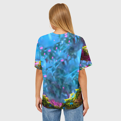 Женская футболка оверсайз Коала на дереве / 3D-принт – фото 4