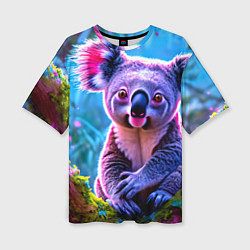 Женская футболка оверсайз Коала на дереве