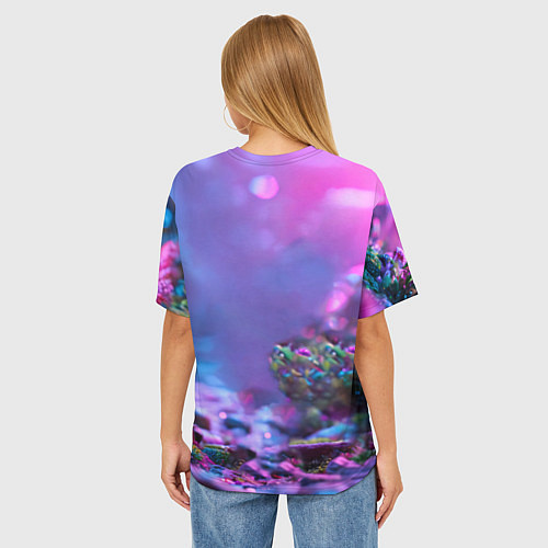 Женская футболка оверсайз Козлик в розовом / 3D-принт – фото 4