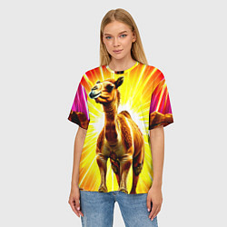 Футболка оверсайз женская Верблюд в ярких лучах, цвет: 3D-принт — фото 2