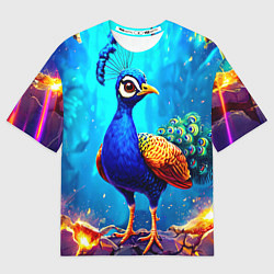 Футболка оверсайз женская Павлинчик, цвет: 3D-принт