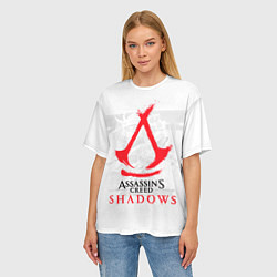 Футболка оверсайз женская Assassins Creed Shadows - samurai, цвет: 3D-принт — фото 2