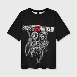 Футболка оверсайз женская Sons Of Anarchy - death, цвет: 3D-принт