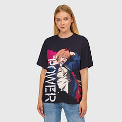 Футболка оверсайз женская Chainsaw Man Power, цвет: 3D-принт — фото 2