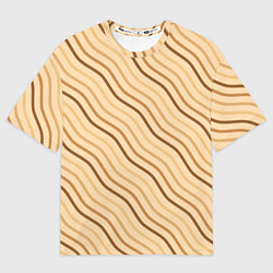 Футболка оверсайз женская Мягкие волны, цвет: 3D-принт