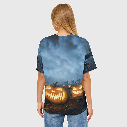 Женская футболка оверсайз Костюмы для halloween / 3D-принт – фото 4