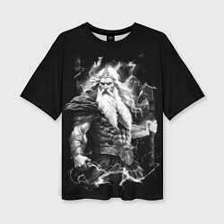 Футболка оверсайз женская Перун бог громовержец, цвет: 3D-принт