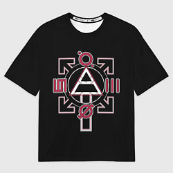 Футболка оверсайз женская 30 Seconds to Mars - poster, цвет: 3D-принт