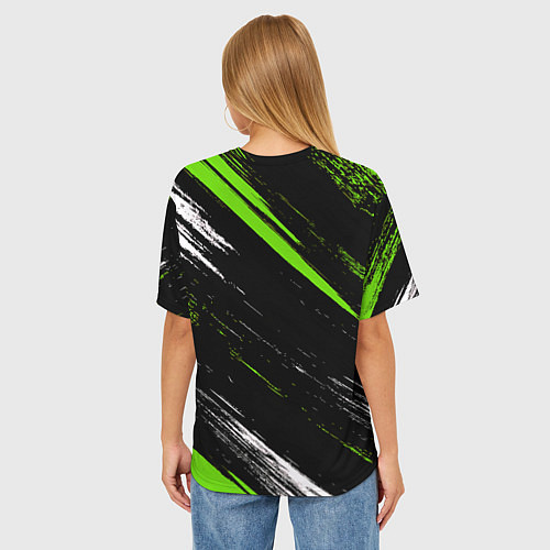 Женская футболка оверсайз Sports suit / 3D-принт – фото 4