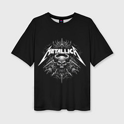 Футболка оверсайз женская The horned skull - Metallica, цвет: 3D-принт