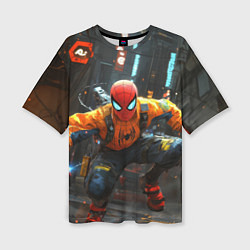 Футболка оверсайз женская Человек паук бежит, цвет: 3D-принт