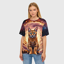 Футболка оверсайз женская Каракет в космосе, цвет: 3D-принт — фото 2