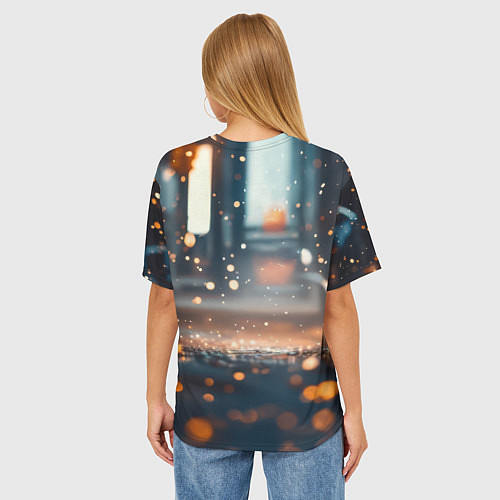 Женская футболка оверсайз Человек паук и золотая пыльца / 3D-принт – фото 4