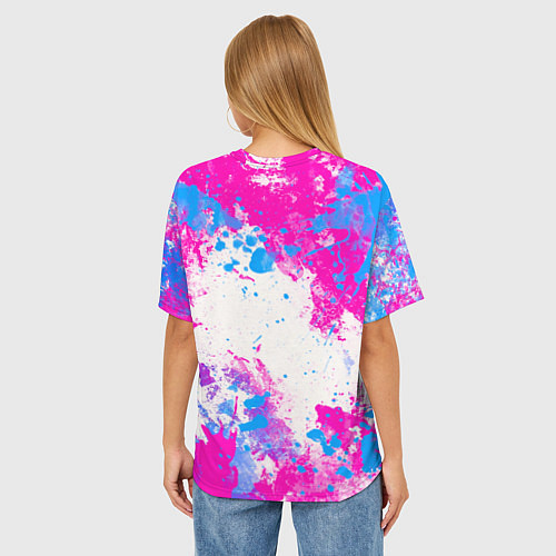 Женская футболка оверсайз Мартышка Джинкс - Arcane / 3D-принт – фото 4