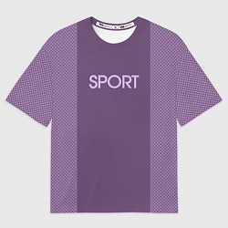 Футболка оверсайз женская Sport фиолетовый, цвет: 3D-принт