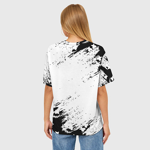 Женская футболка оверсайз Marshmello x Linkin park / 3D-принт – фото 4